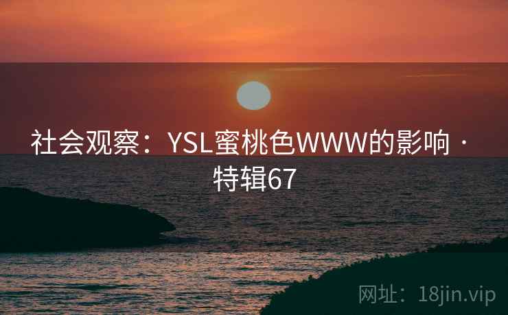 社会观察：YSL蜜桃色WWW的影响 · 特辑67